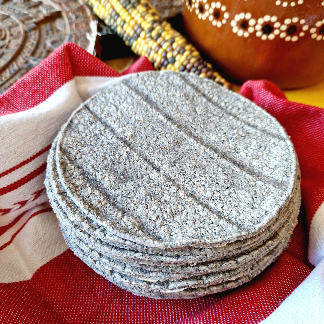 MAISTORTILLAS, aus blauem Maismehl, 30 Stück, 15 cm (gentechnikfrei)