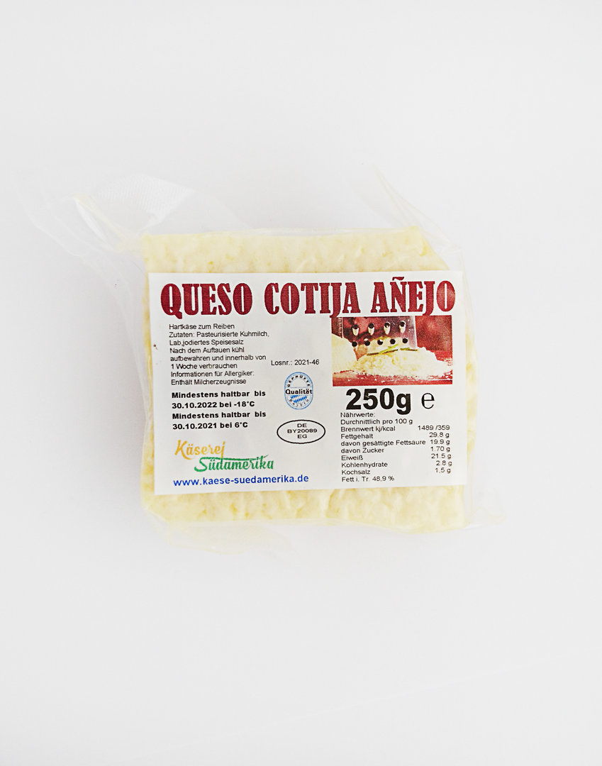 QUESO COTIJA AÑEJO; 250 g