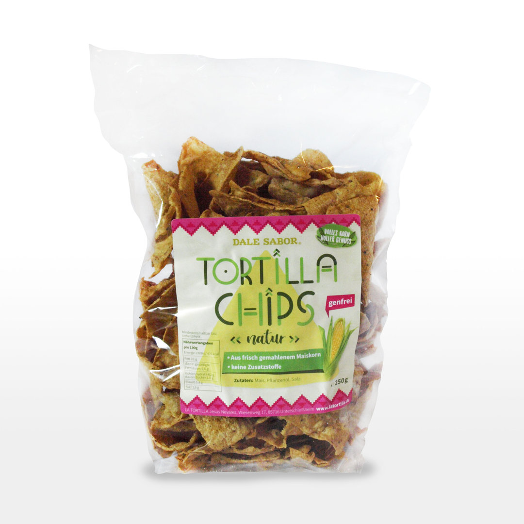 Tortilla Chips aus frisch gemahlenem Maiskorn, 250 g