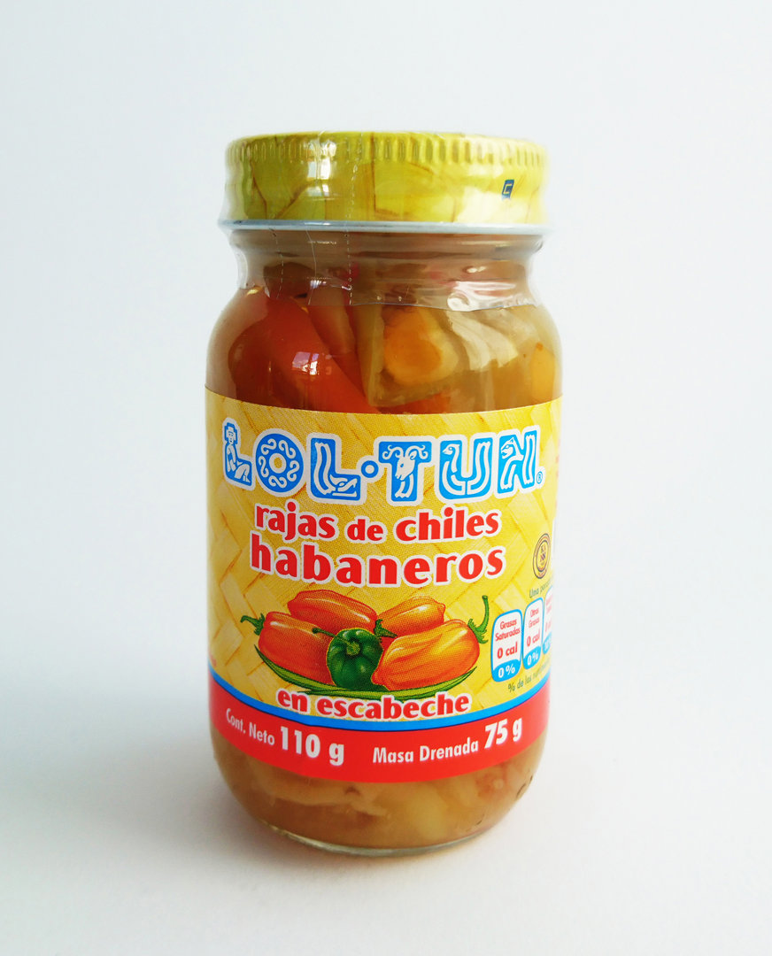 RAJAS DE CHILE HABANERO, 110 g