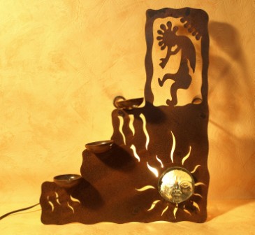 Wandlampe mit Sonne