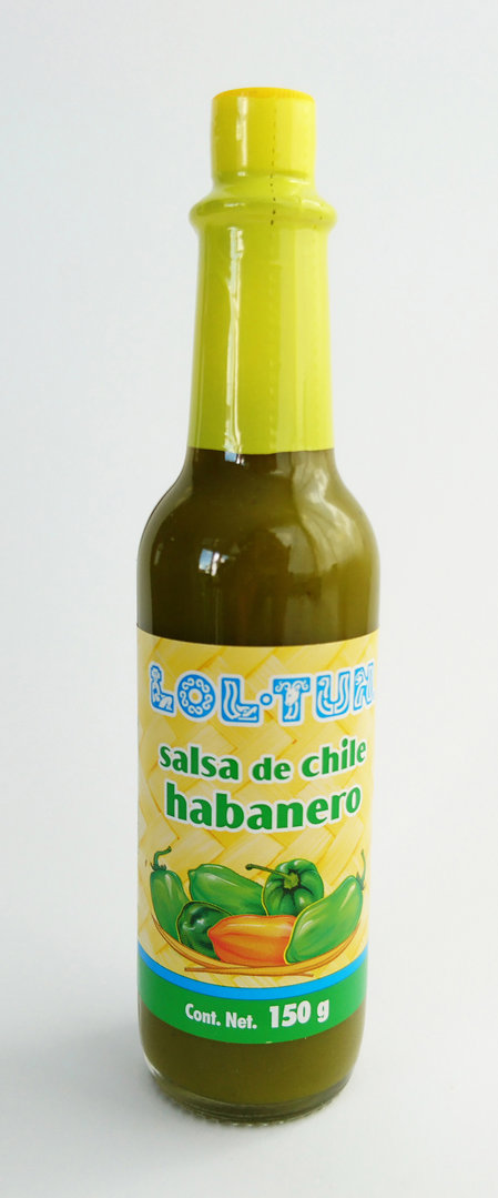 Salsa de chile habanero, verde, 140 g
